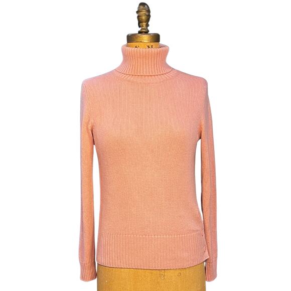 Eric Bompard Cashmere Silk Pink Turtleneck Sweater France - Picture 2 of 10